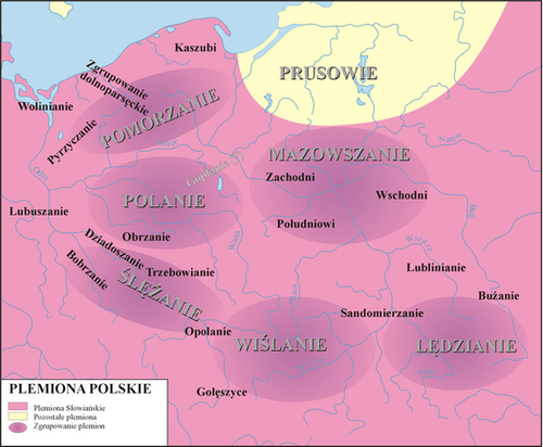 Polish tribes in antiquity, from https://en.wikipedia.org/wiki/Lendians#/media/File:Plemiona_polskie.png. Lendians/Lędzianie are at lower left.