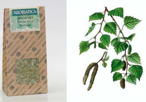 A packet of birch leaves ("breza list" in Bosnian, Croatian, Montenegrin and Serbian) on an online shop.