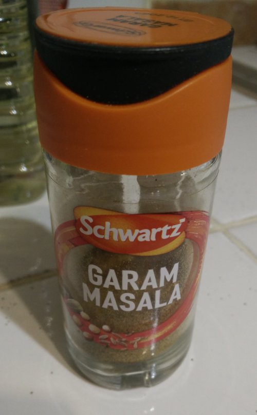 A jar of the Indian spice garam masala