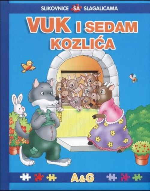 Cover of the childrens' book Vuk i sedam kozlića